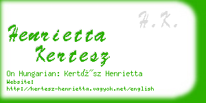 henrietta kertesz business card